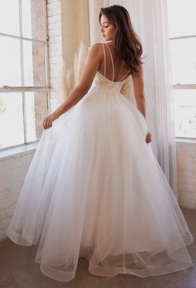 Violet Layered Tulle Bridal Dress