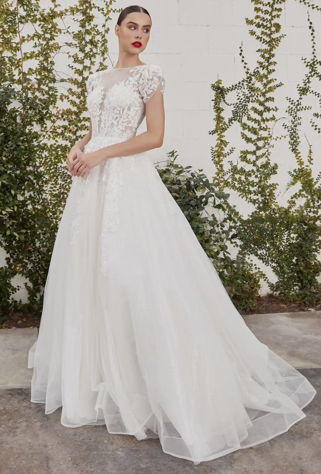 Avery Cap Sleeve Lace Bridal Dress