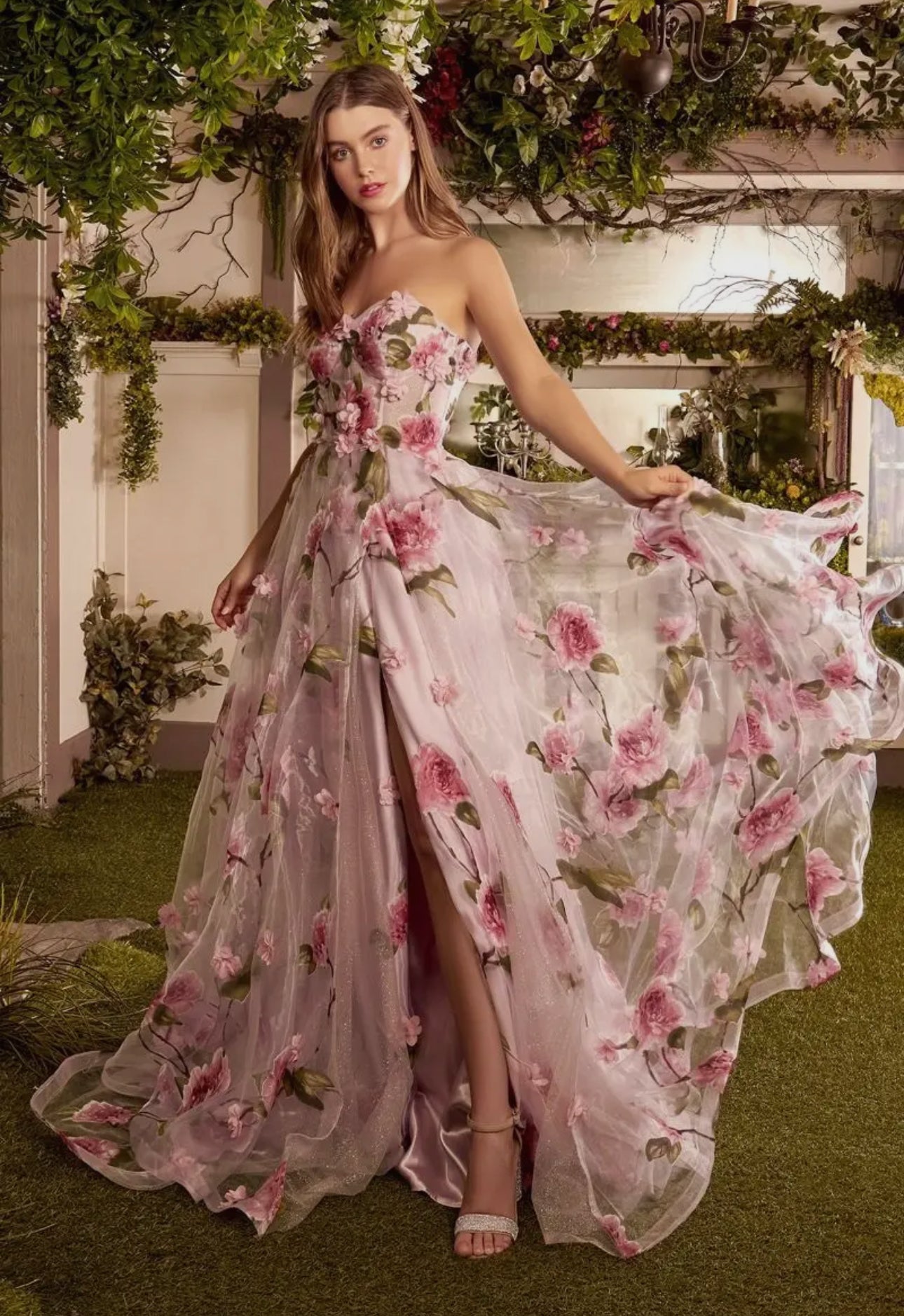 Bella Rose Printed Gown