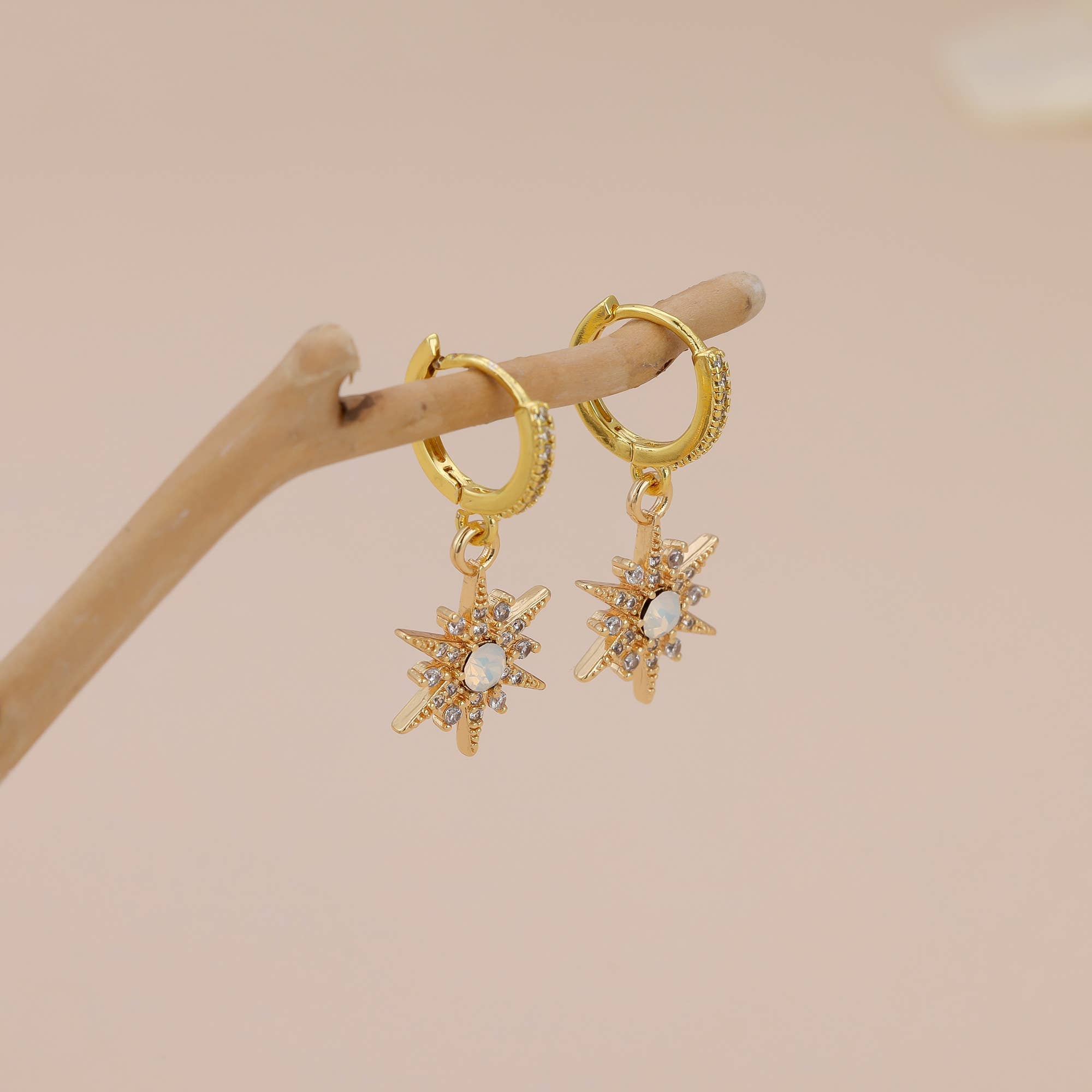 Star Huggie earrings