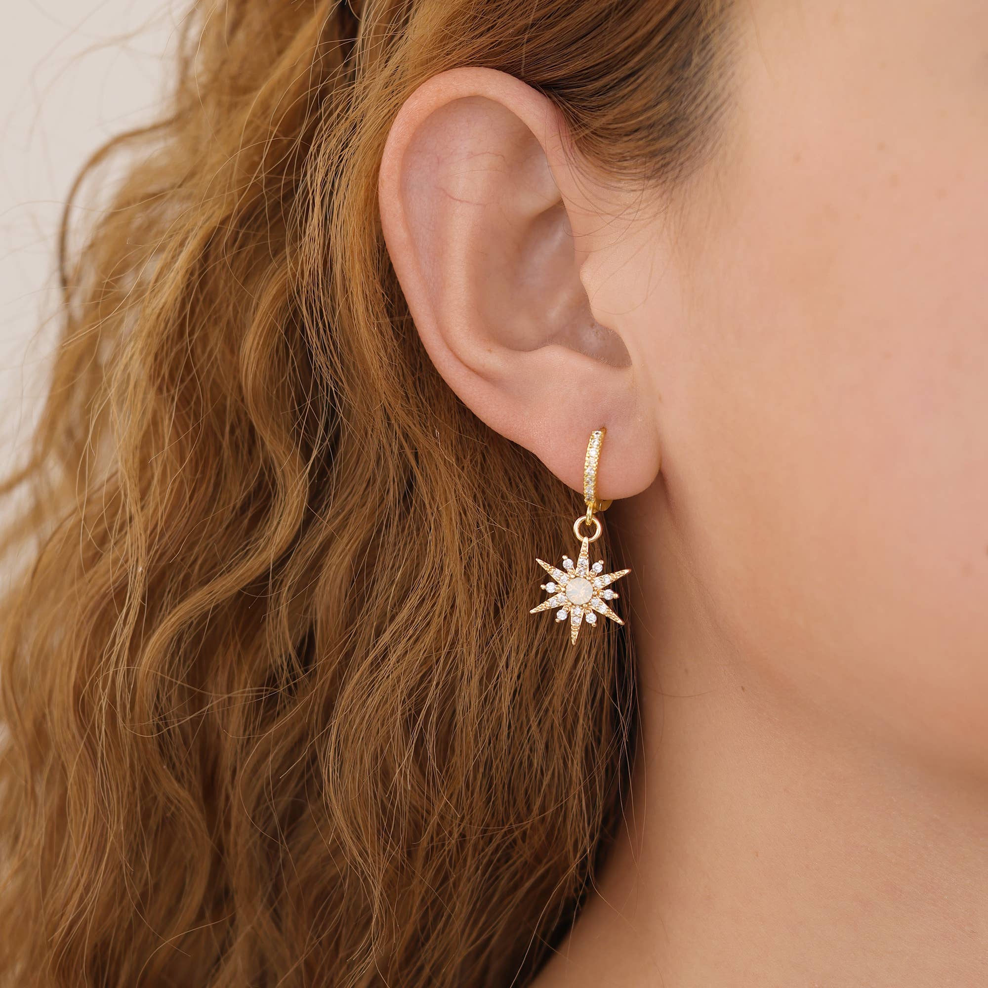 Star Huggie earrings