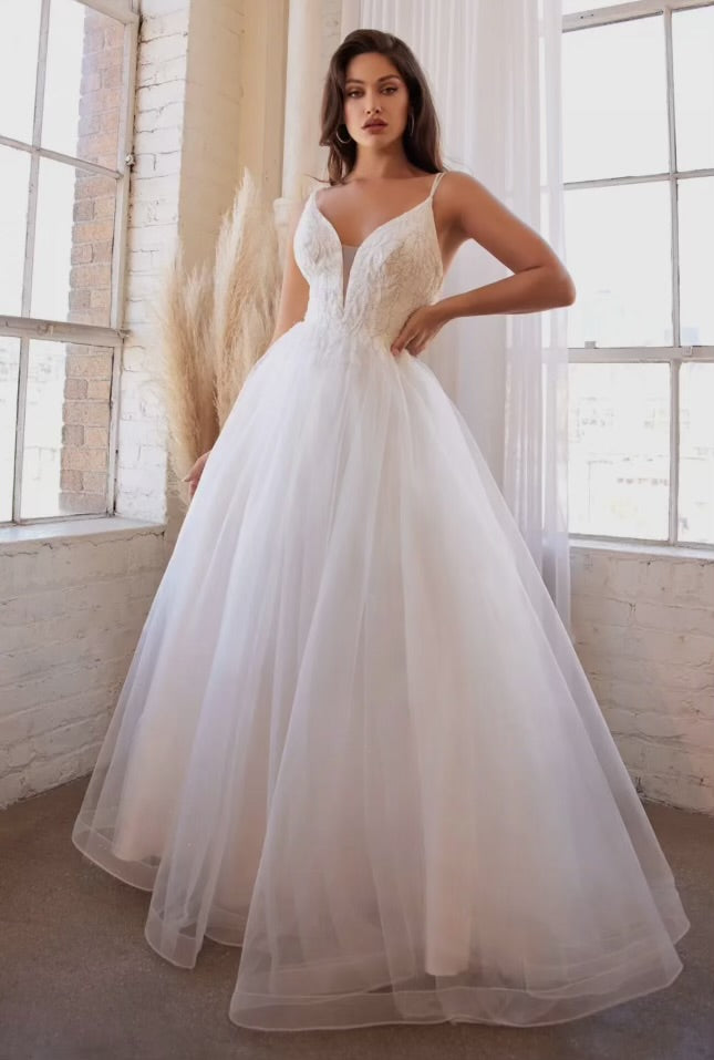 Violet Layered Tulle Bridal Dress