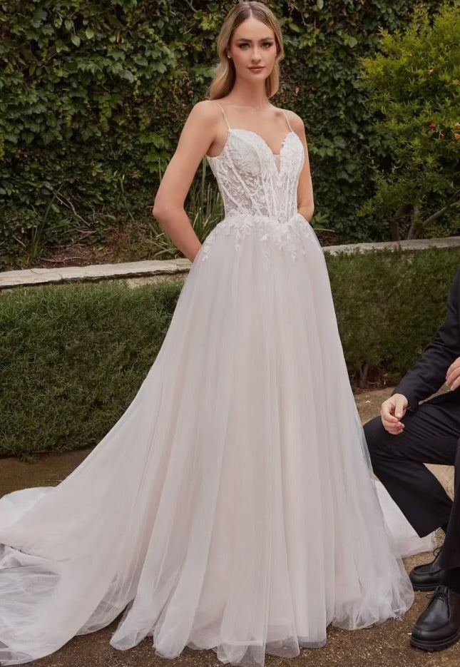 Naomi Lace & Tulle A-Line Bridal Dress