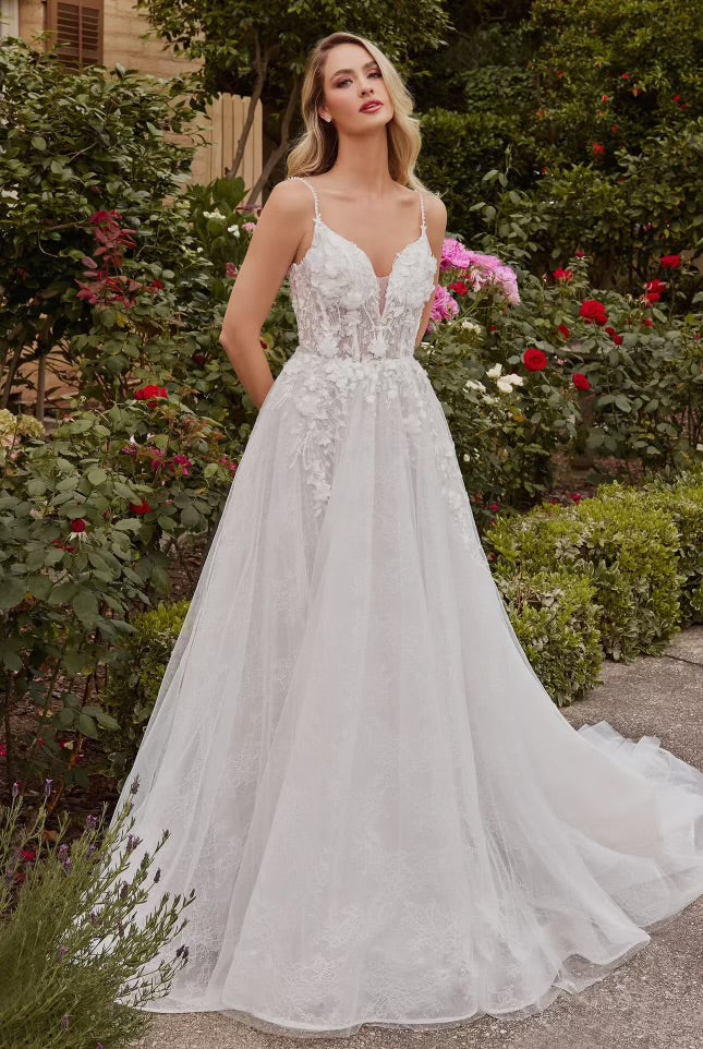 Layla Layered Lace A-Line Bridal Dress