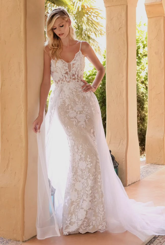 Mia Lace Bridal Dress with Overskirt