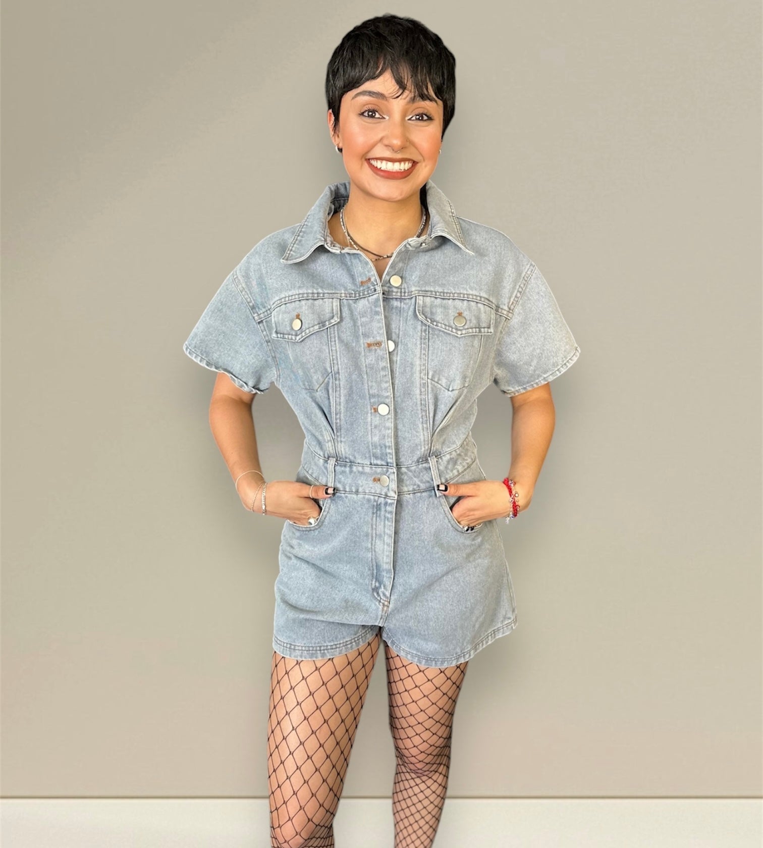 Kali Denim Romper