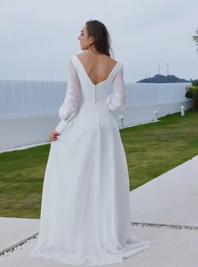 Tanya V-Neck A-Line Bridal Dress