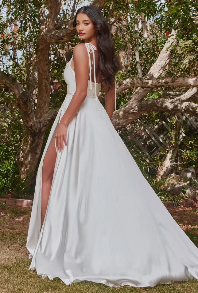 Emma Cowl Neckline Satin Bridal Dress