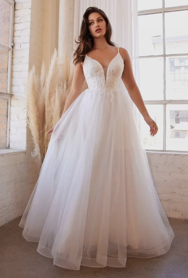 Violet Layered Tulle Bridal Dress