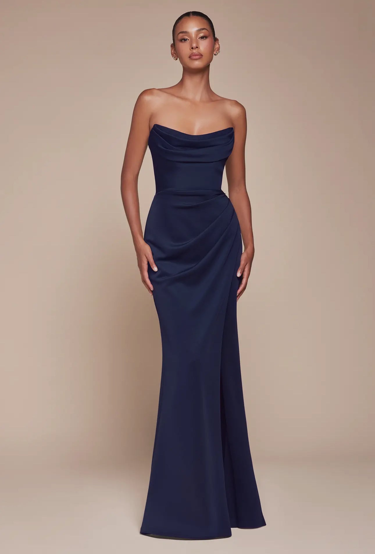 Sabrina Strapless Chiffon Formal Dress