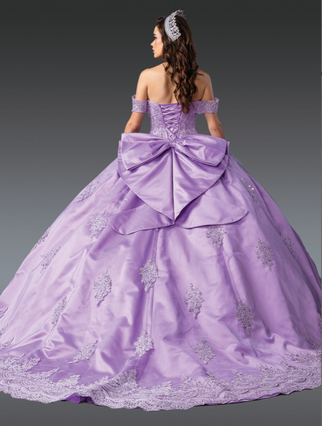 Andrea Off-Shoulder Gown with Gemstone Accents Quinceanera Dress