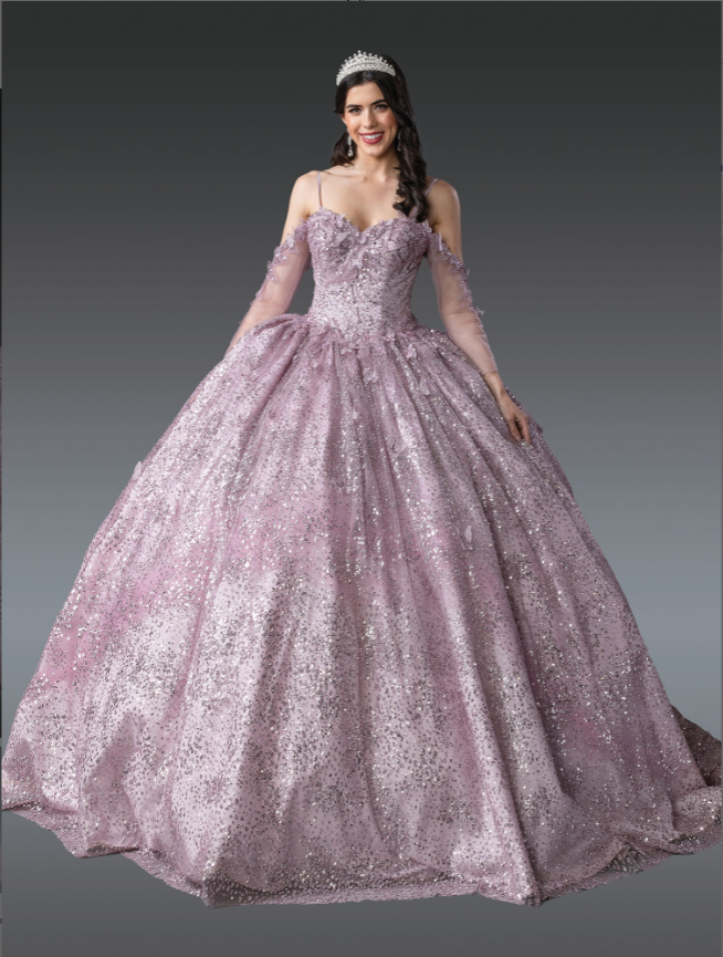 Juliette Sequined Gown with Full Skirt Quinceanera Dress