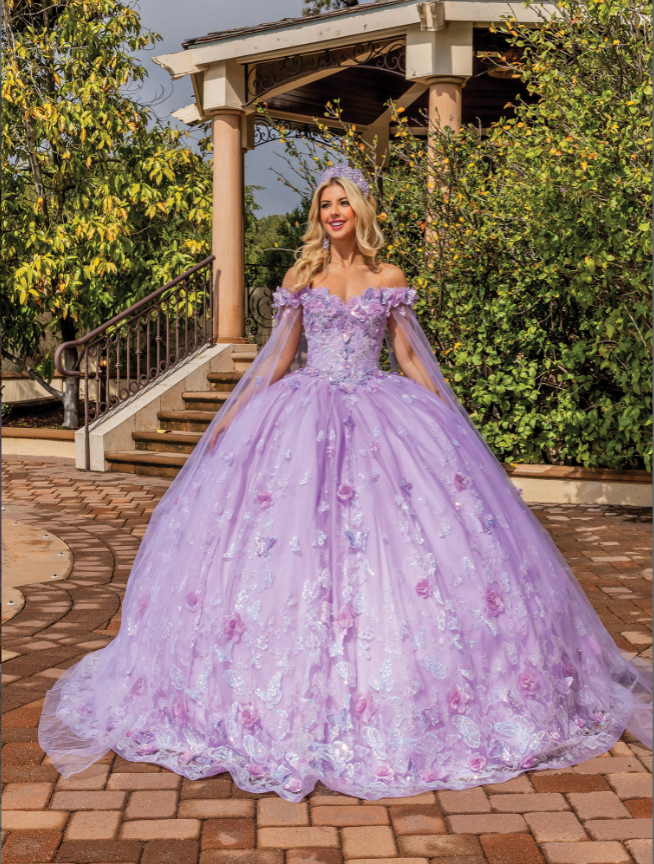 Brianna Off-the-Shoulder Tulle gown Quinceanera dress