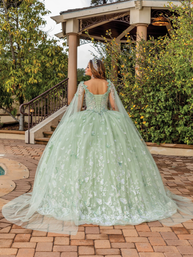 Cecilia Off-the-Shoulder gown with Sleeved Bolero Quinceanera dress