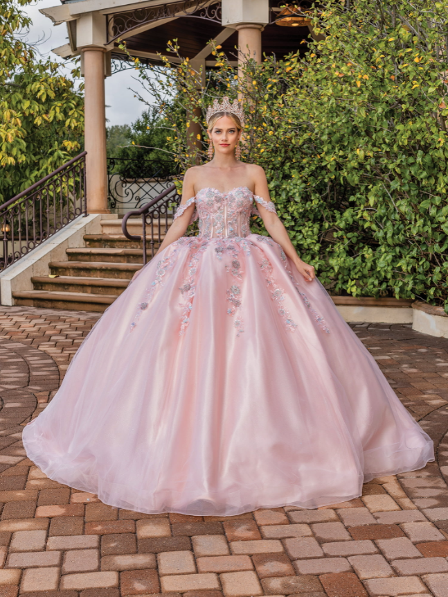 Nancy Off-the-Shoulder Gown with Lace-Up Back Quinceanera Dress