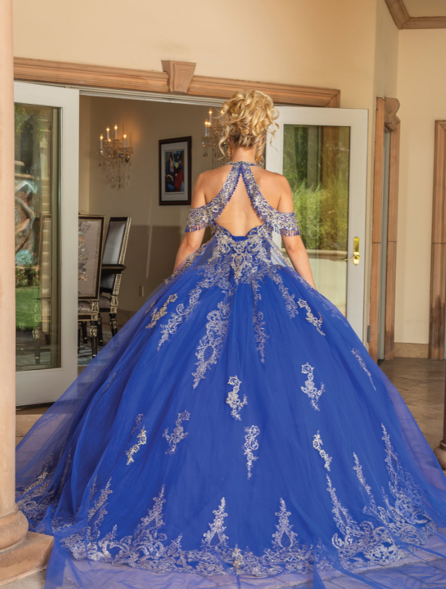 Sadie Lace-Adorned Gown with Embellishments Quinceanera dress