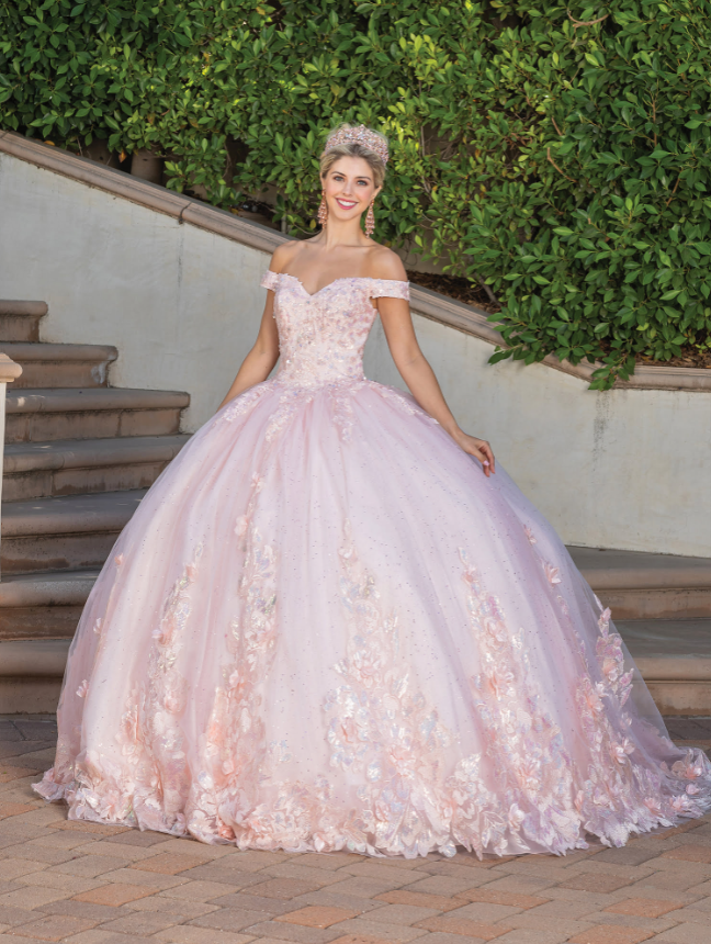 Zoey Off-Shoulder gown with Full Skirt Quinceanera dress