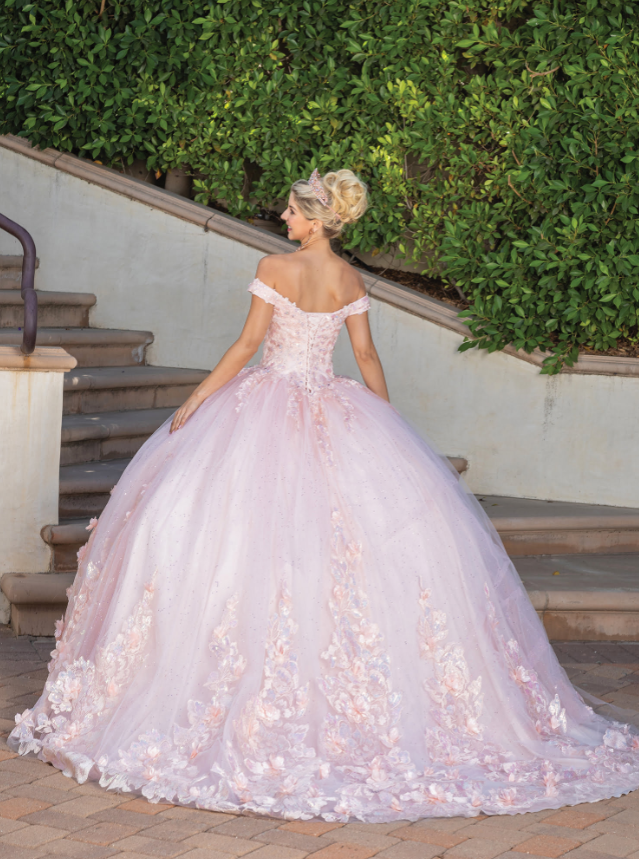 Zoey Off-Shoulder gown with Full Skirt Quinceanera dress