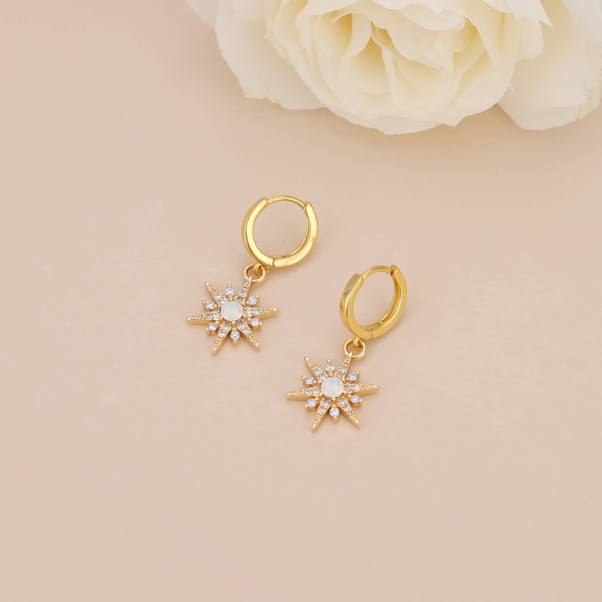 Star Huggie earrings