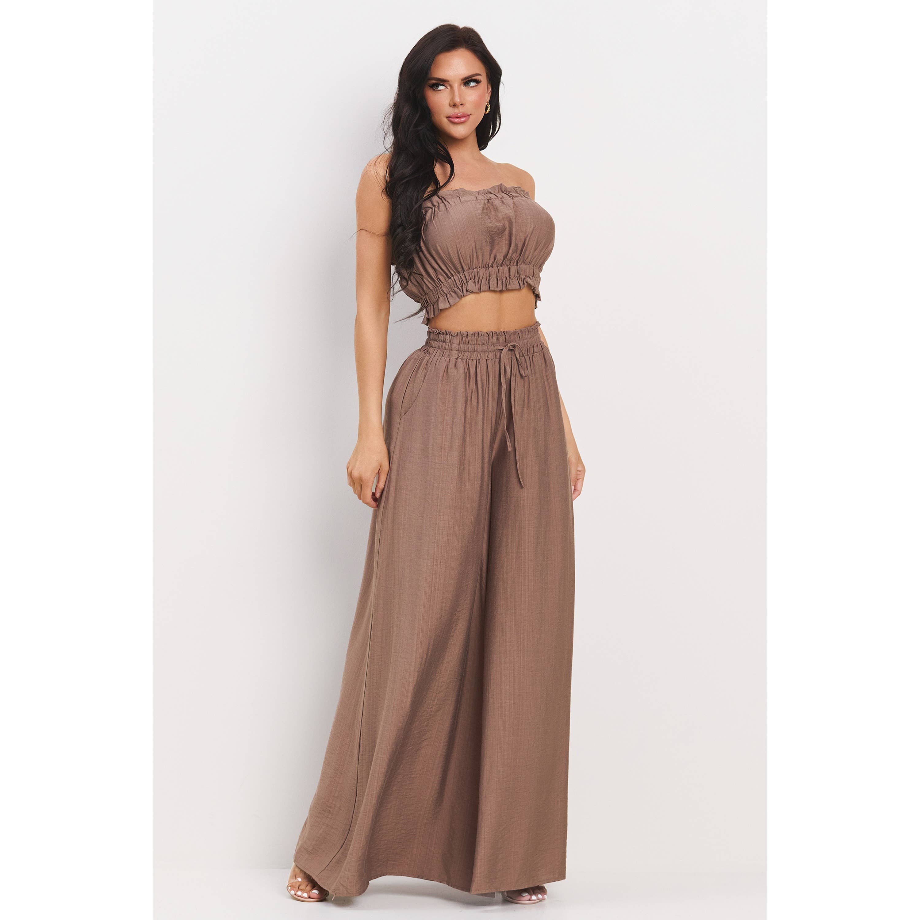 Tube top w/ matching palazzo pants set